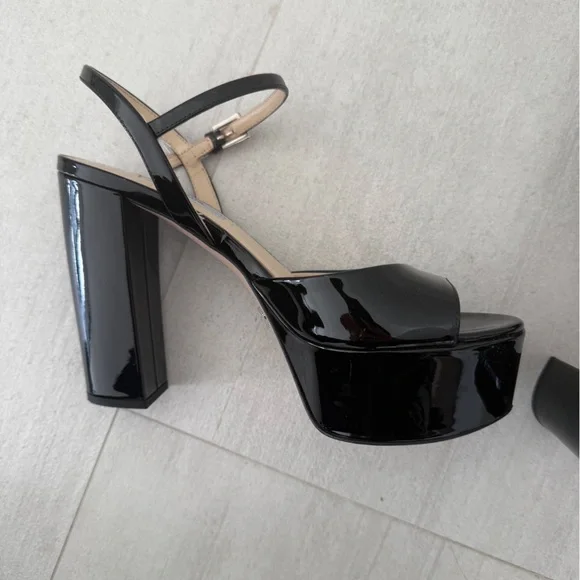 Prada Black High Platform Sandals size 37 - Picture 5 of 6
